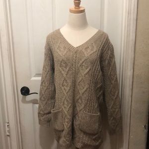 Soft Surroundings wool blend cable knit sweater sweater. Sz. M.